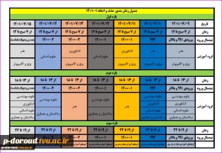 زمان بندی حذف و اضافه نیمسال مهر 1401